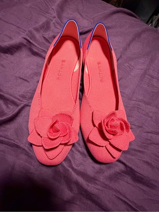 Rothy's Shoes - Rothy's Coral Knit Floral Appliqué Flats